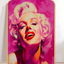 SAF Pink & Beige Marilyn Monroe Printed Wooden Wall Art-image-97