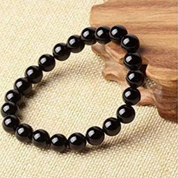 VIBESLE Unisex Black Elasticated Bracelet-image-54