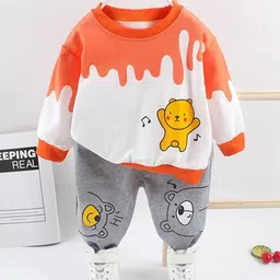 Pink Angel Unisex Kids Printed Pure Cotton Sweatshirt and Joggers-image-58