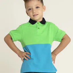 Cherry Crumble Boys Colourblocked Polo Collar T-shirt-picture-10