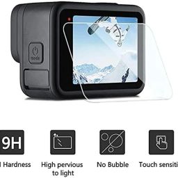 SPCORE Tempered Glass Guard for GoPro Hero 12 / GoPro Hero 11 / GoPro Hero 10 / GoPro Hero 9 (3 P'cs Set) (Action Camera) (Transparent) with Edge to Edge Coverage and Easy Installation kit image 2