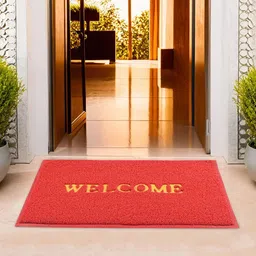 Kuber Industries Set Of 3 Red Anti-Skid Doormats image 3