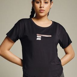 MKH Women Dri-Fit Typography Printed Round Neck Relaxed Fit T-shirt-picture-3