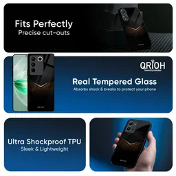 QRIOH Abstract Printed Vivo T4x 5G Dark Walnut Real Back Case Mobile Accessories image 4