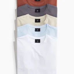H&M 5-Pack Slim Fit T-Shirts-image-43