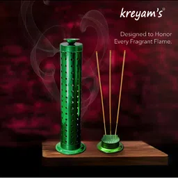 kreyam's Green Textured Incense Stick Holder-image-94