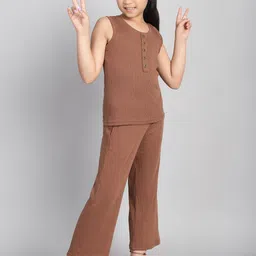 Baawri Girls Striped Top with Trousers-image-60