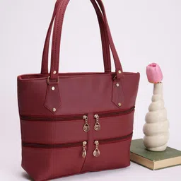 Springberry Women Solid Structured Zip Detail Shoulder Bag-58