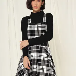 BAESD Checked Pinafore Mini Dress-image-19