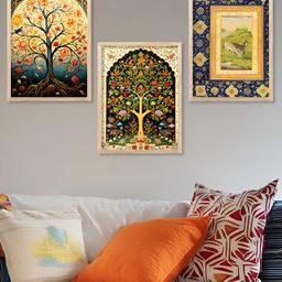 Kotart Brown & Green 3 Pieces Floral and Botanical Wooden Wall Arts-picture-29