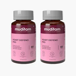 Muditam Set Of 2 Heart Defend Pro Tablets For Balancing Cholesterol - 60 Tablets Each-46