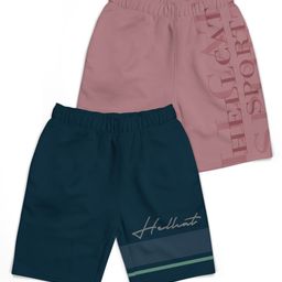 HELLCAT Boys Typography Printed Shorts-33
