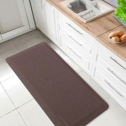 OBSESSIONS Brown Textured Stain & Water Resistant Floor Mat-21