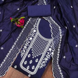 Ishin Embroidered Unstitched Dress Material-image-20