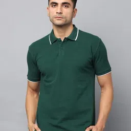 SHOWKEY Polo Collar Cotton Regular Fit T-shirt-image-26