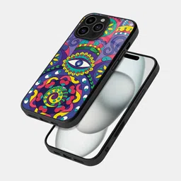 macmerise Geometric Printed iPhone 16 Pro Max Bumper Case Mobile Accessories-image-87
