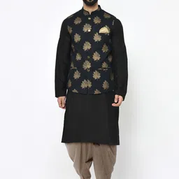 KISAH Men Ethnic Motifs Kurta with Dhoti Pants and Nehru Jacket-picture-44