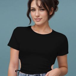 DressBerry Women Solid Round Neck T-shirt-image-93