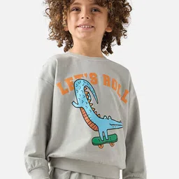 Juniors by Babyshop Boys Cotton Printed Round Neck Full Sleeves Sweatshirt-picture-23