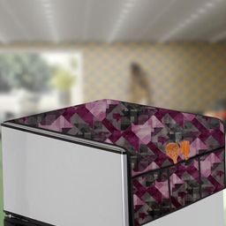 The Furnishing Tree Maroon Printed Refrigerator Cover-image-50