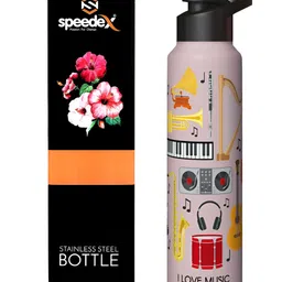 Speedex Multicoloured & Multicoloured Single Stainless Steel Printed Single Wall Vacuum Water Bottle-image-67