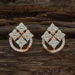 Kushal's Fashion Jewellery Gold-Plated Party Zircon Geometric Studs Earrings-48