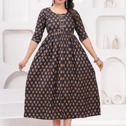 NITVAN Women Floral Printed Gotta Patti Floral Maternity Kurta-image-113