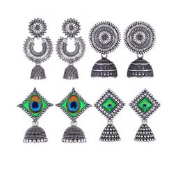 Sangria Alloy Silver-Plated Earrings-picture-16