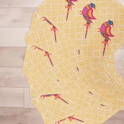 BLANC9 6-Pcs Yellow & Pink Printed Pure Cotton Table Placemats-10