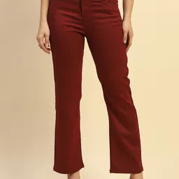 Global Republic Women Relaxed Straight Leg Straight Fit High-Rise Trousers-image-14