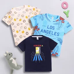 LITTLE NINJA Boys Printed Applique T-shirt-image-94