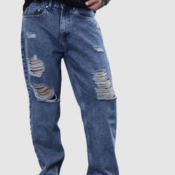 Snitch Men Distressed Baggy Fit Jeans-image-69