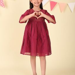 Fabindia Ethnic Motifs Print A-Line Dress-image-56