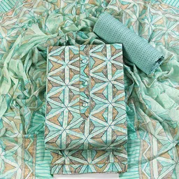 ASISA Geometric Printed Pure Cotton Unstitched Dress Material-picture-5
