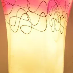 Somil Premium Designer Glass Wall / Night Lamp Elegant & Stylish Dcor Accent for Modern Interiors, color- Pink, White, Size:- 19 X 24 X 34 CM-image-67