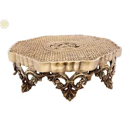 Exotic India Designer Floral Ritual Chowki (Pedestal)-image-13