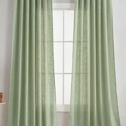 HOMEMONDE Green 2 Pieces Cotton Door Curtain-image-69