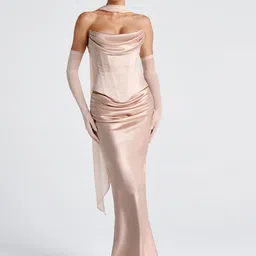 Bee Boe Strapless Top & Skirt With Dupatta Co-ords-picture-56