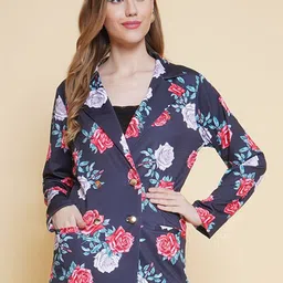 BAESD Floral Printed Single-Breasted Blazer-picture-57