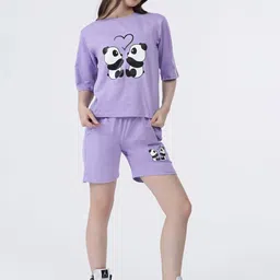 SMSHOPMORE Round Neck T-Shirt With Shorts Co-Ords-picture-54