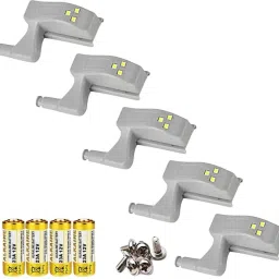 GoodsBazaar 5 Pcs Universal Hinge LED Light with Battery for Closet Automatic undercabinet Smart Bulb-image-54