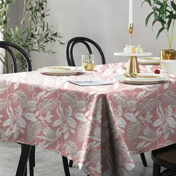 Aura Pink Floral 6-Seater Table Cover-picture-43