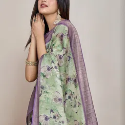 KALINI Floral Zari Tissue Handloom Saree-image-86