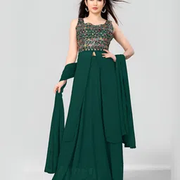 Happy Design Women Embroidered Regular Thread Work Kurta Set With Dupatta-picture-21