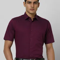 Van Heusen Men Regular Fit Spread Collar Micro Checked Cotton Formal Shirt-image-25