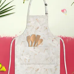 ArtzFolio Natural Pattern D1 Kids White & Brown Printed Cotton Apron-image-9