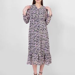 DRIRO Print Fit & Flare Maxi Dress-image-27