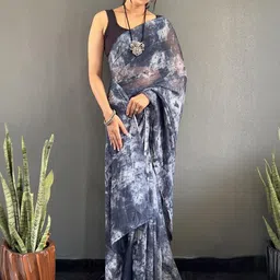 KALINI Georgette Tie Dye Ready to Wear Saree image 2