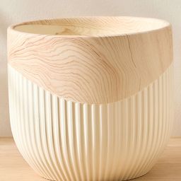 Home Centre Gloria Beige Textured Teracotta Planter-picture-49