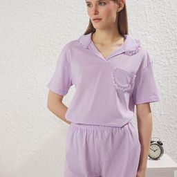 Trendyol Women T-Shirt With Shorts Maternity Night Suits-image-45